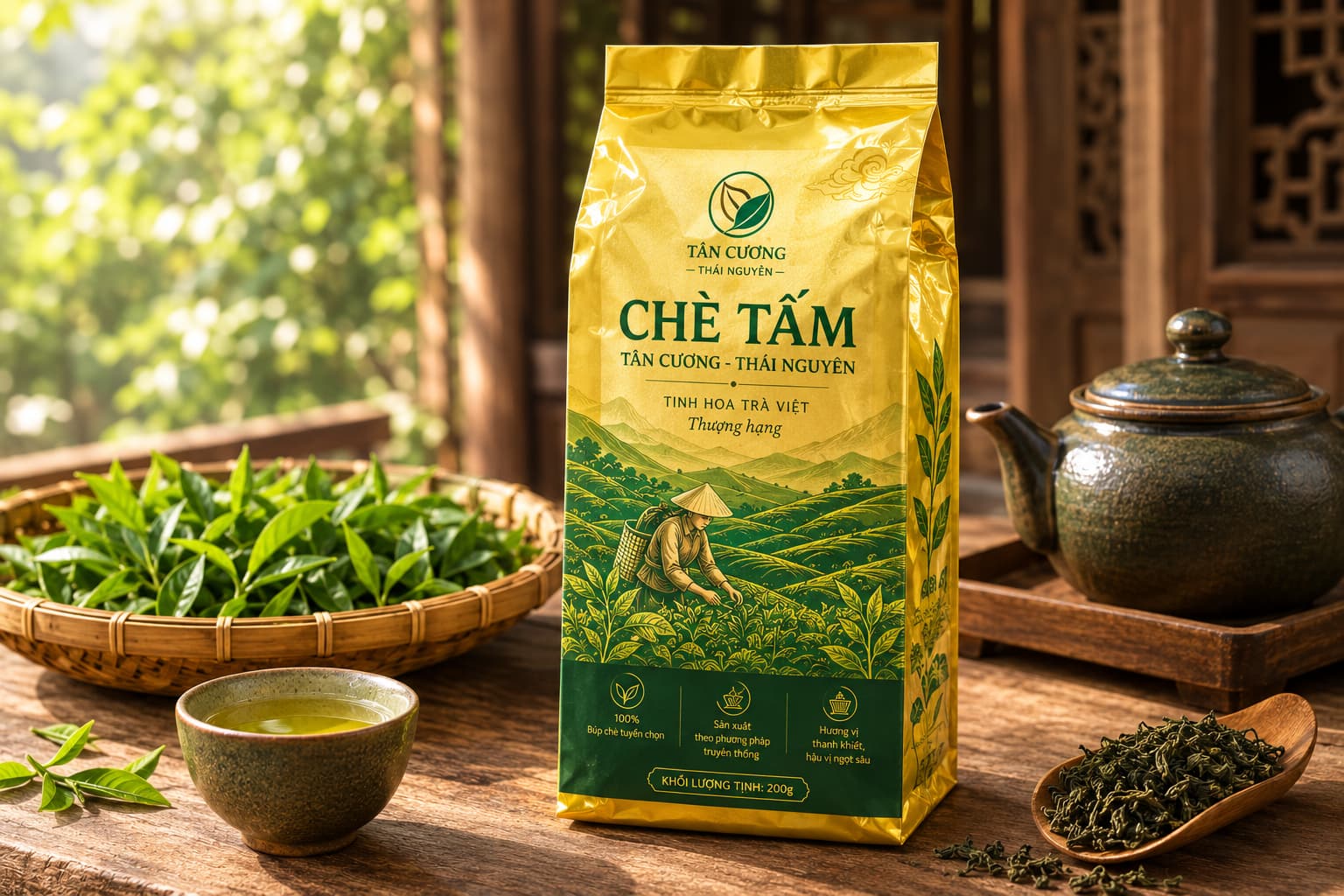 Gói chè tấm Tân Cương