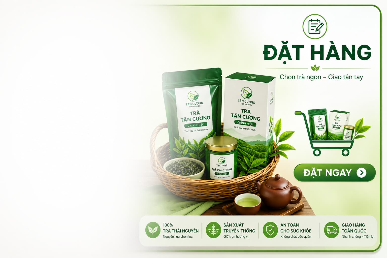 Đặt hàng chè Tân Cương slide