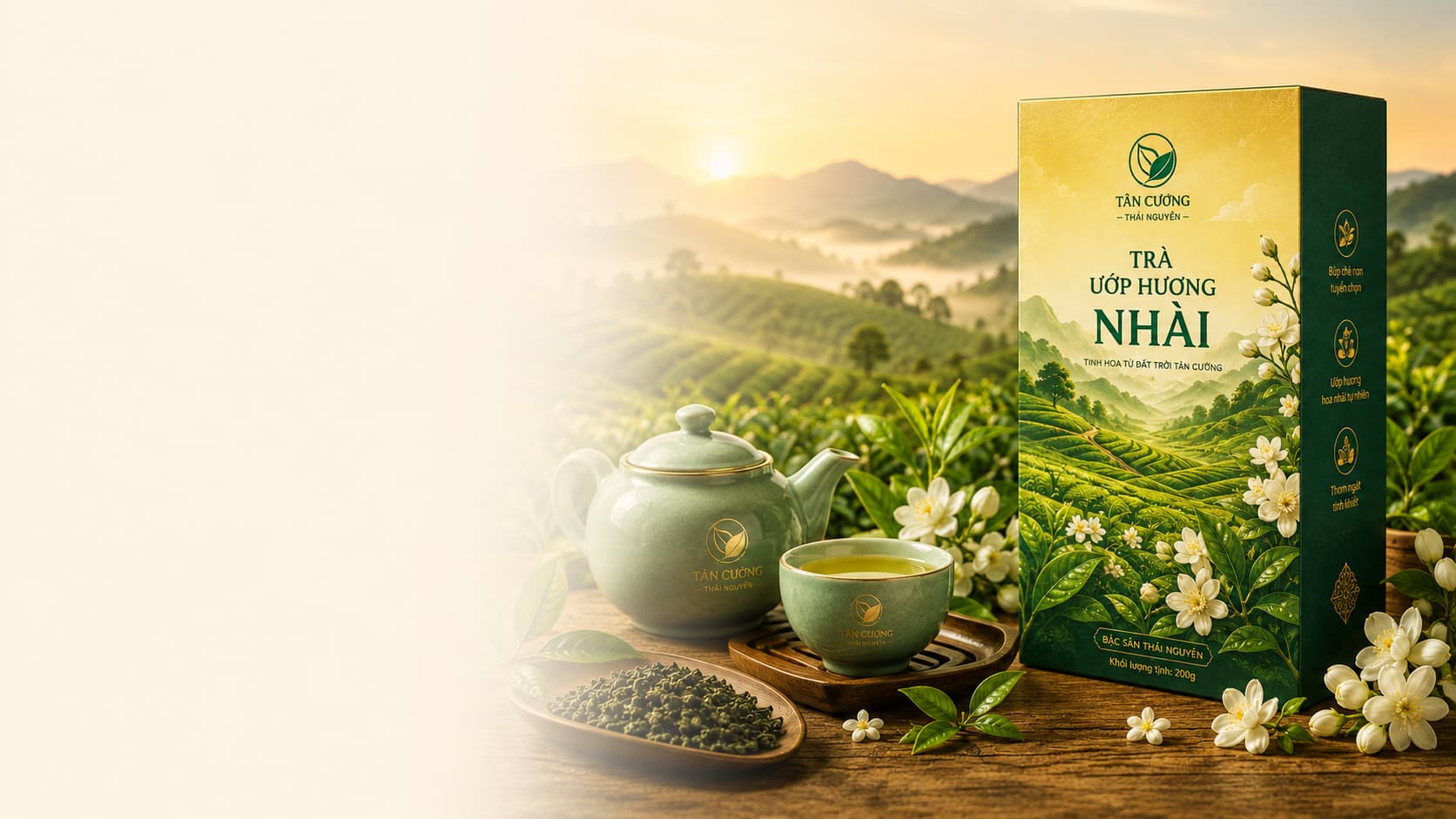 Trà ướp hoa Nhài Slide